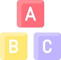 Alphabet blocks with the letters abc vector