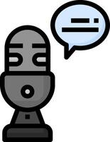 A microphone with speech bubble and a speech bubble vector