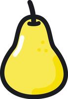 A pear is shown in a cartoon style vector