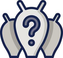 A question mark with two heads on top of it vector