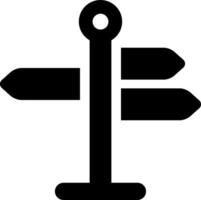 A black and white sign pointing to the left and right vector