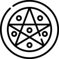 A pentagram in a circle with a star in the middle vector
