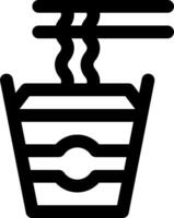 A black and white icon of a bowl with a hot pot vector