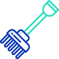 A brush with a handle and a handle vector