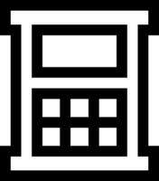 A calculator icon on a black background vector