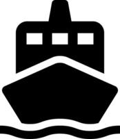 A black and white image of a ship vector
