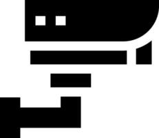 A black and white logo of a camera vector