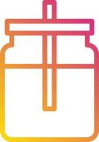 A jar with a cross on it vector