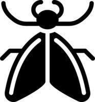 A black and white bug icon on a white background vector