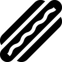 A black and white hot dog icon vector