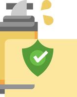 A spray can with a shield and a check mark vector