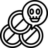 A black and white image of a skull and pills vector