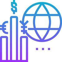 The icon for the currency exchange vector