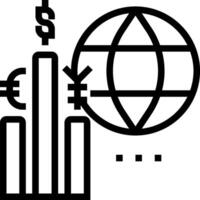 The icon for the currency symbol is shown vector