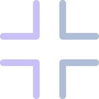A purple cross with four lines on it vector