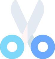 A pair of scissors with a blue handle vector
