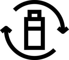 A black and white image of a battery in a circle vector