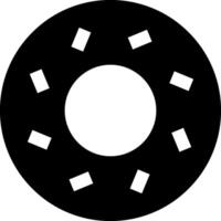 A black and white image of a circular shape vector
