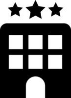 A black and white building with five stars on it vector