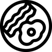 Bacon and egg icon vector