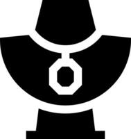 A black and white icon of a hat with a pendant vector