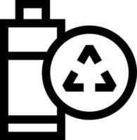 A battery and a recycle symbol vector