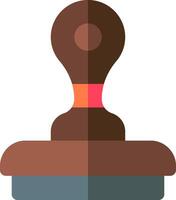 A stamp with a red ribbon on top vector