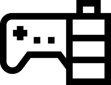 A black and white image of a game controller vector