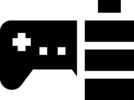 A black and white image of a game controller vector