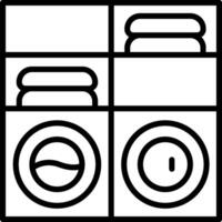 A black and white image of a washing machine vector