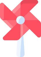 A red pinwheel on a white background vector