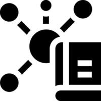 A black and white icon of a book and a book vector