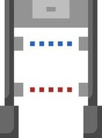 A computer with a blue and red bar vector