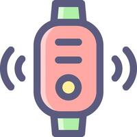 A watch with a microphone icon vector