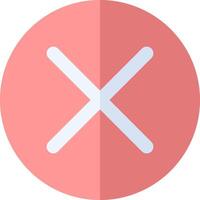 A cross icon in a circle with a white background vector