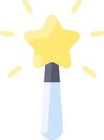A star wand with a yellow tip vector