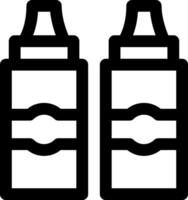 Two bottles of baby formula on a white background vector