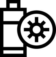 Battery icon with a light bulb and a battery vector