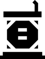 A black and white icon of a machine vector