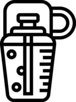 A black and white image of a blender vector