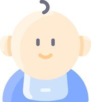 Baby icon with bib vector