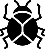 A black and white bug icon vector