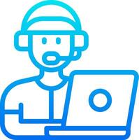 Call center agent icon vector
