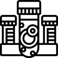 A black and white illustration of a machine vector