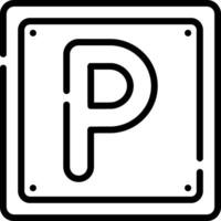 Parking sign icon vector