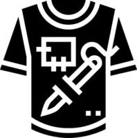 A shirt with a knife and scissors on it vector