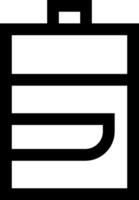 A black and white logo of a briefcase vector