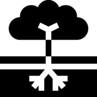 A black and white logo with a tree and a key vector