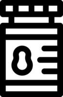 A black and white icon of a box with a lid vector