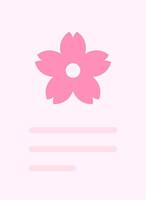 A pink flower with a white background vector